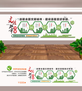 创建文明城市文化墙