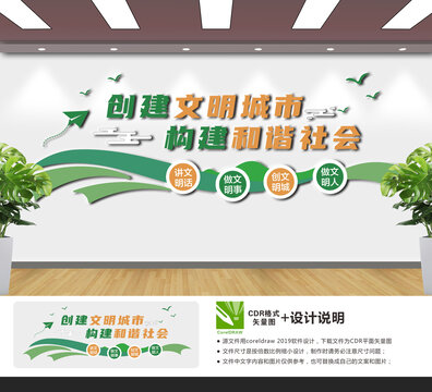 创建文明城市文化墙