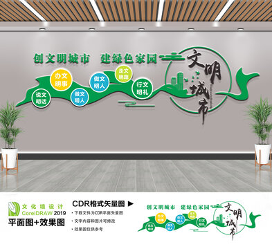 创文明城市文化墙
