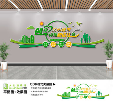 创建文明城市文化墙