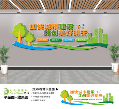 建设文明城市文化墙