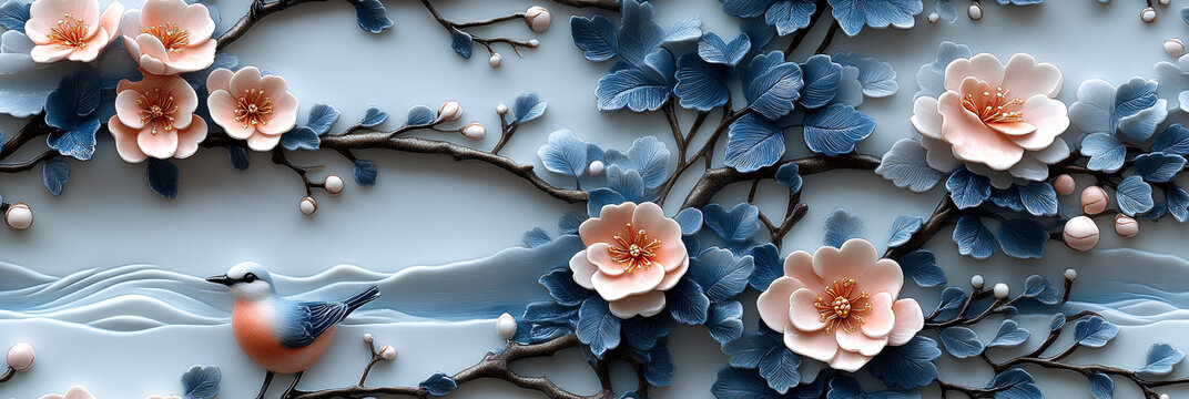 青花瓷花鸟图