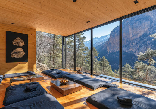 山间小屋静谧会客厅