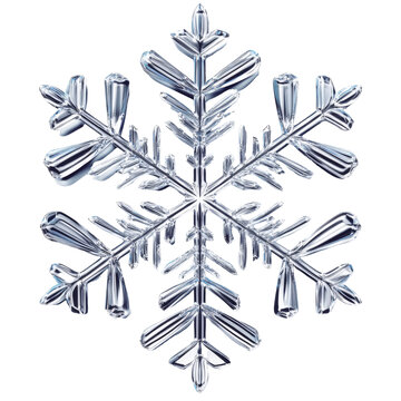 [免抠素材]精美雪花晶体结构图
