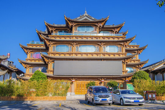 云南民族村木质塔状建筑