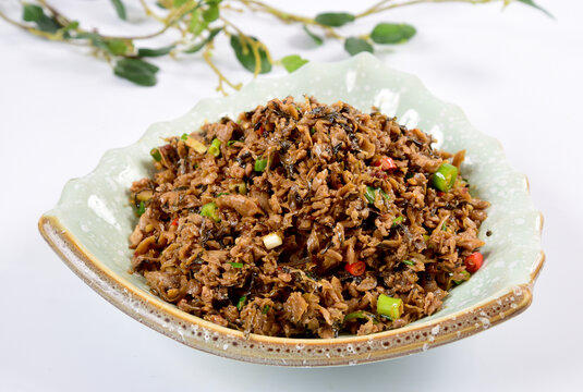 外婆菜炒肉沫