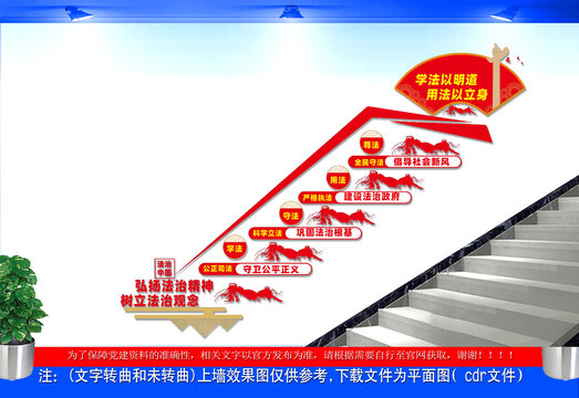 楼梯法治文化墙