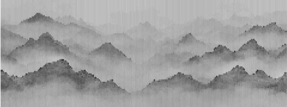 线条山水装饰画