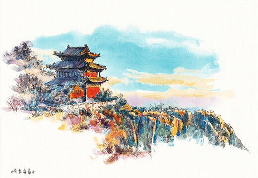 山东泰安泰山日出
