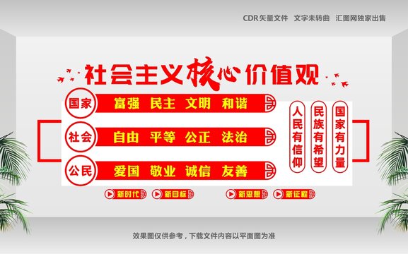 核心价值观背景墙