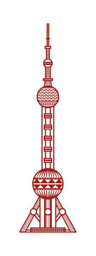 东方明珠剪纸