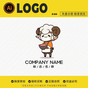 米粉米线门头羊肉粉LOGO标志招牌拉面