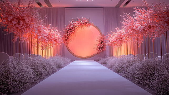婚礼舞台花艺背景