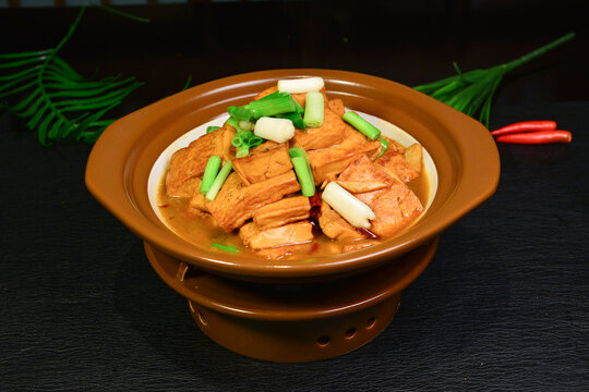 葱烧老豆腐
