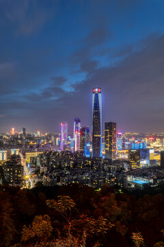 东莞第一高楼民盈国贸夜景