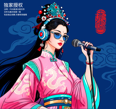 国潮京剧美女