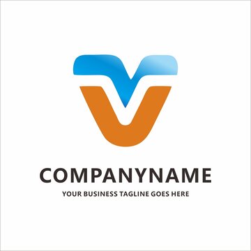 盾牌LOGO标志字母V