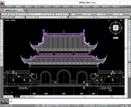 山门殿建筑CAD施工图