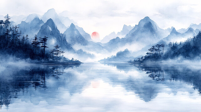 远山近水