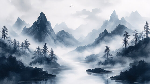 远山近水