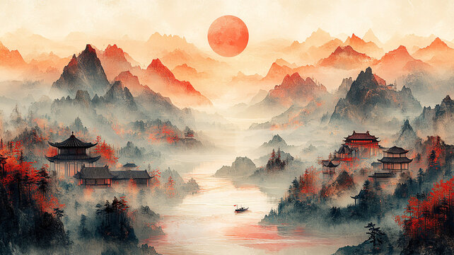 蜿蜒山水间