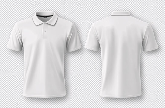 白色polo衫正反面展示