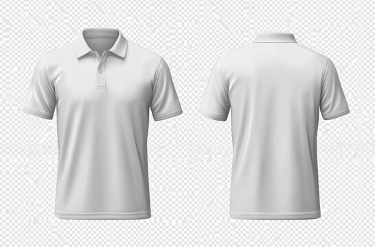 白色polo衫正反面展示