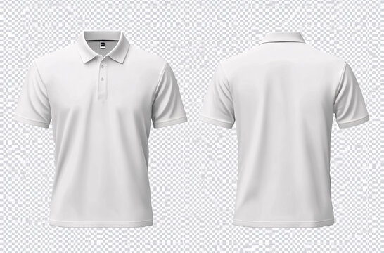 白色polo衫正反面展示
