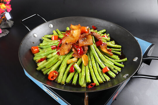 干锅长豆角