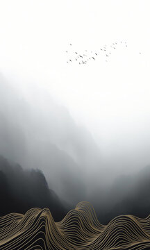 抽象山水画