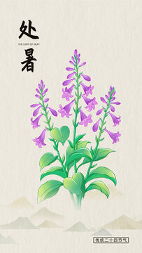 处暑节气插画