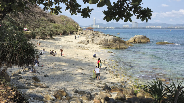 三亚蜈支洲岛海边景色
