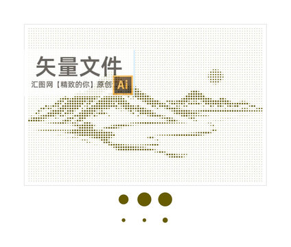 山水意境线条纹理