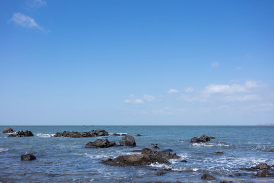 海边海洋大海礁石