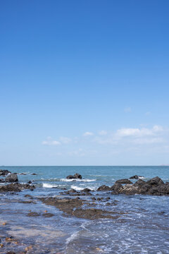 海边海洋大海礁石