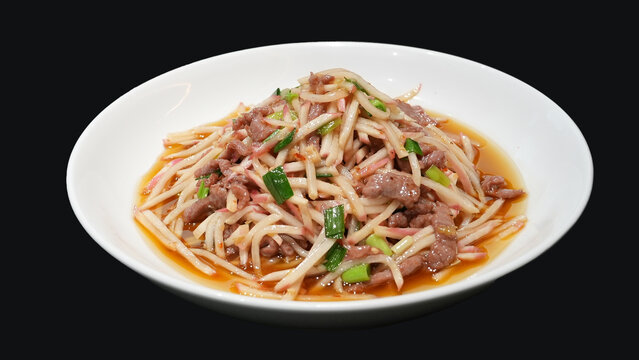 萝卜丝炒牛肉