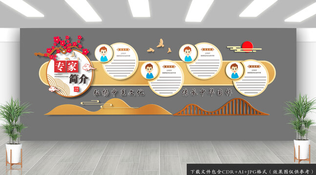 中医院专家简介文化墙