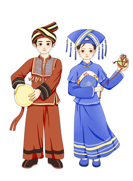 三月三壮族人物素材