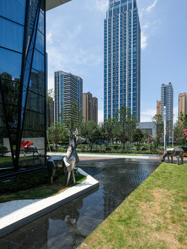 都市现代景观与雕塑景致