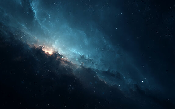 宇宙星云和恒星的广袤空间