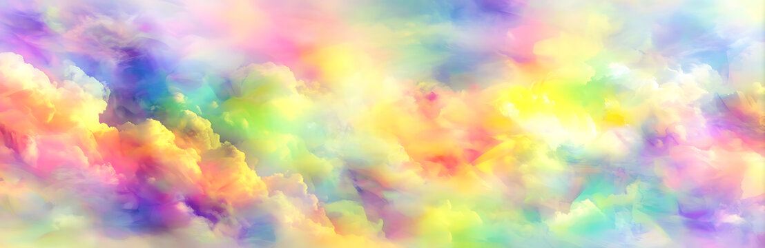 梦幻色彩云彩天空背景图