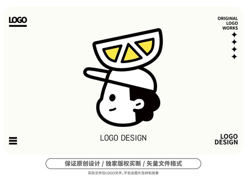原创卡通果男孩logo