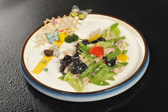 西芹兰豆小滑肉