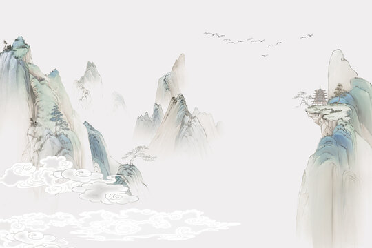 水墨山水画