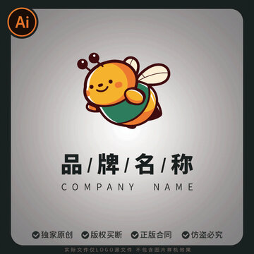可爱蜜蜂品牌标志设计