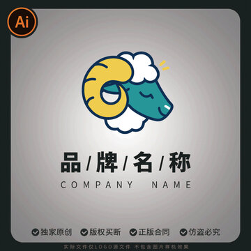 卡通标志设计公羊LOGO品牌