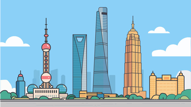 上海建筑插画