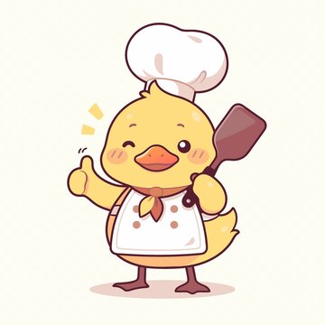 鸭子厨师矢量