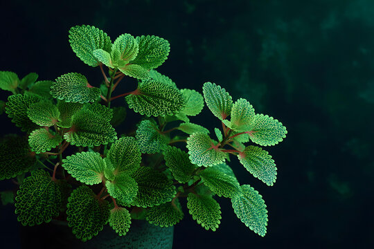 一株精致绿植的近距离特写