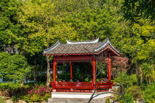 福州黎明湖公园中式凉亭